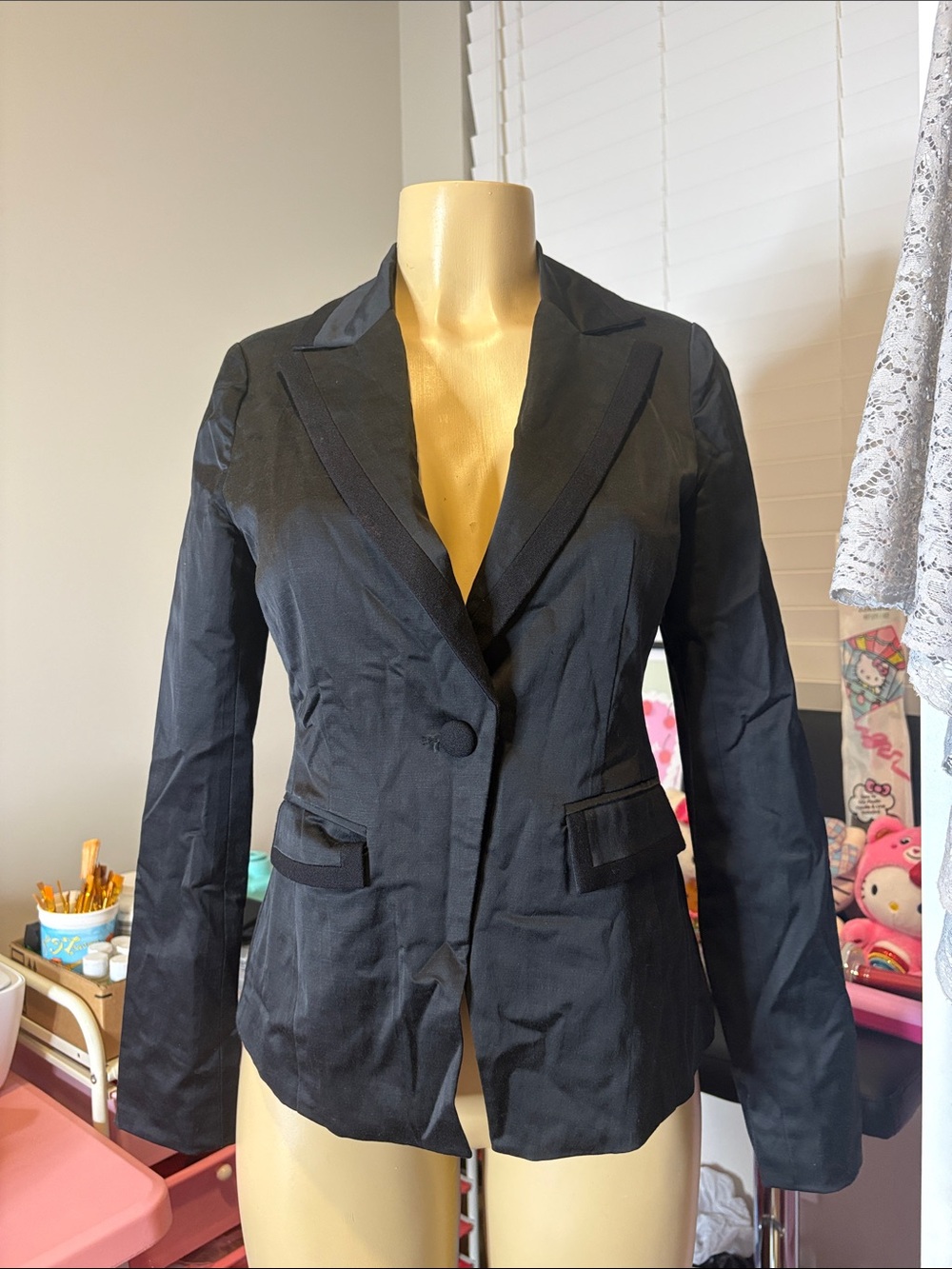 Forever 21 Black Single-Button Tailored Blazer